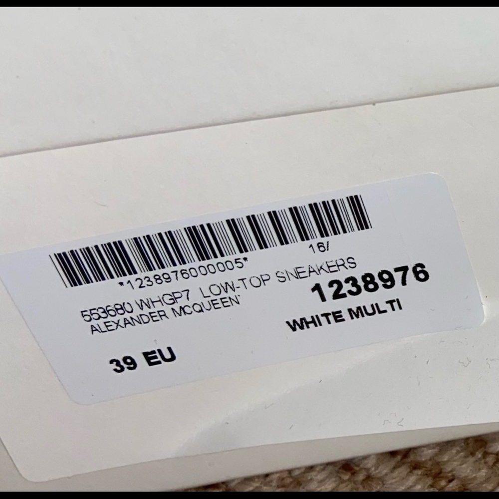 - Authentic Red & White Alexander McQueen Sneakers. - Picture 7 of 7